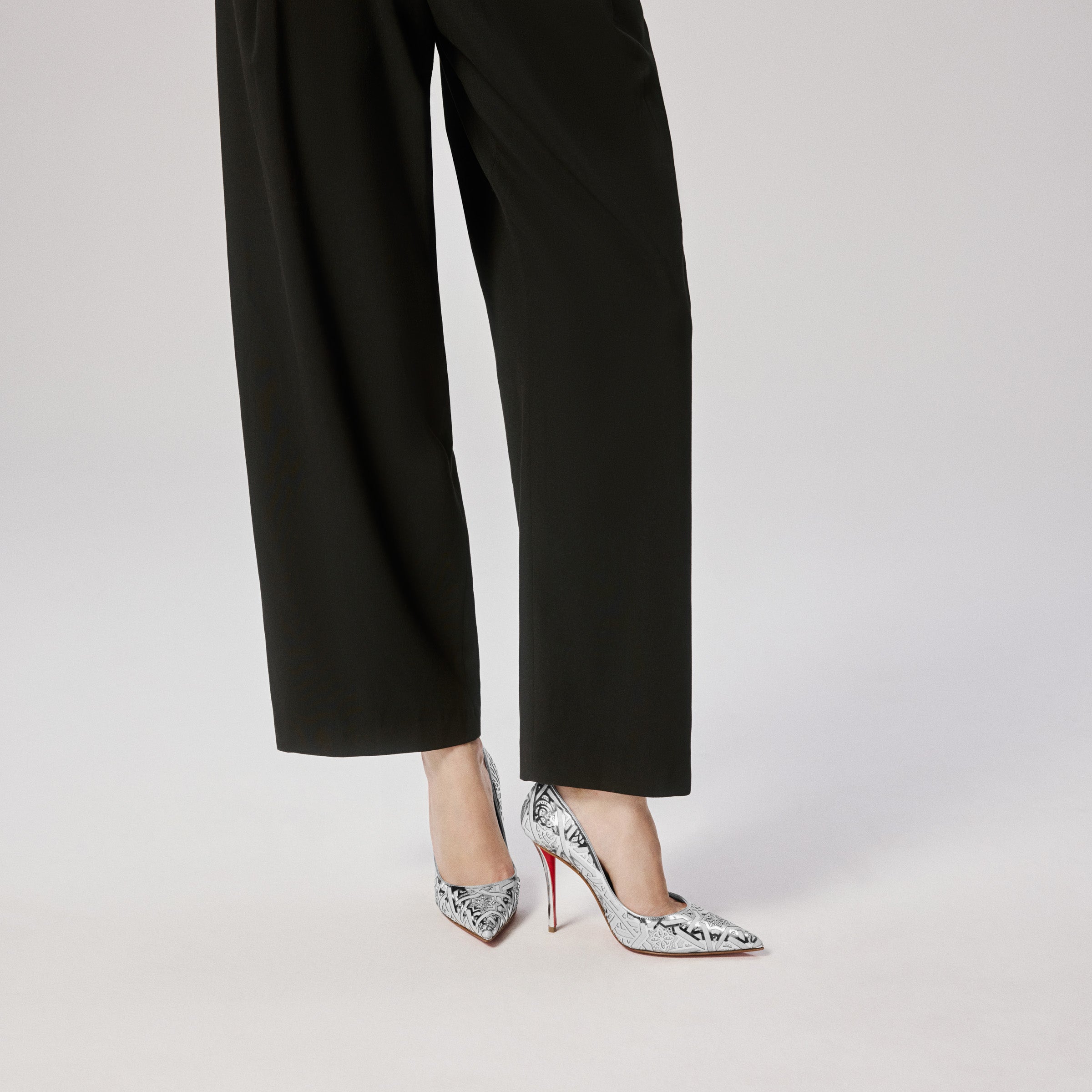 Christian Louboutin Miss Z Carouba Women Shoes | Color Silver