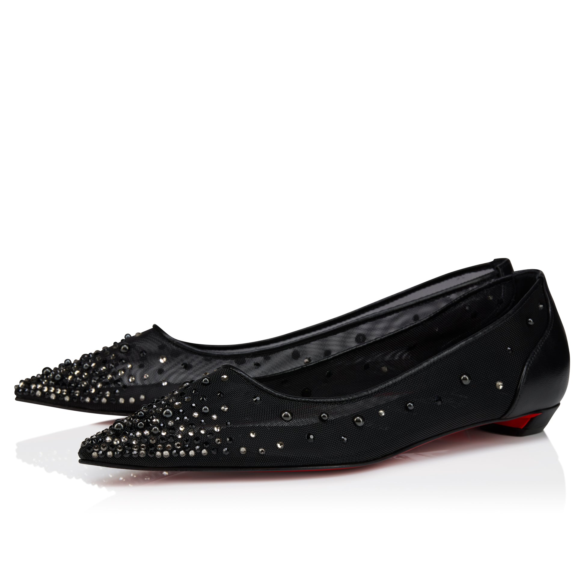 Christian Louboutin Miss Z Degrastrassina Perla Women Shoes | Color Black