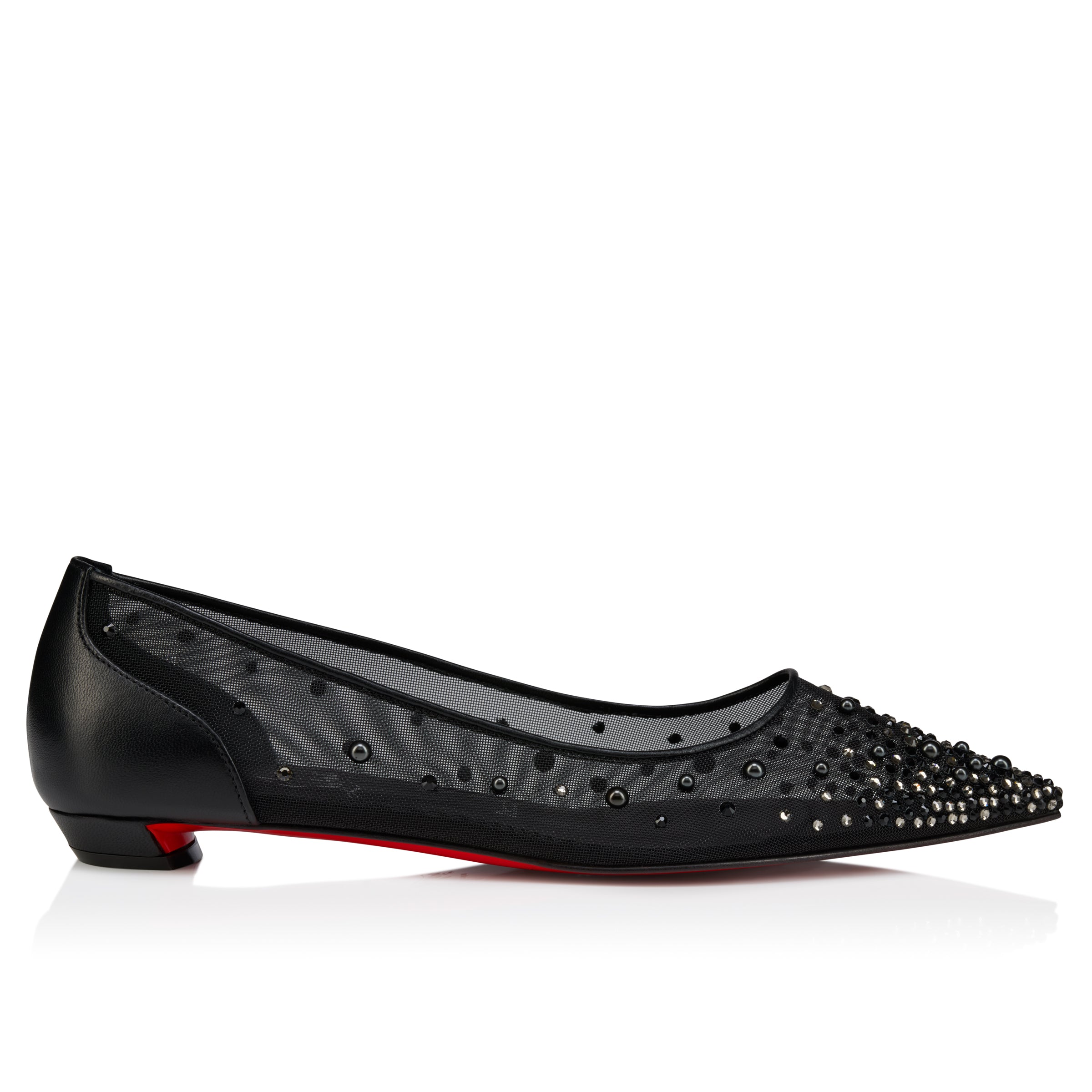 Christian Louboutin Miss Z Degrastrassina Perla Women Shoes | Color Black