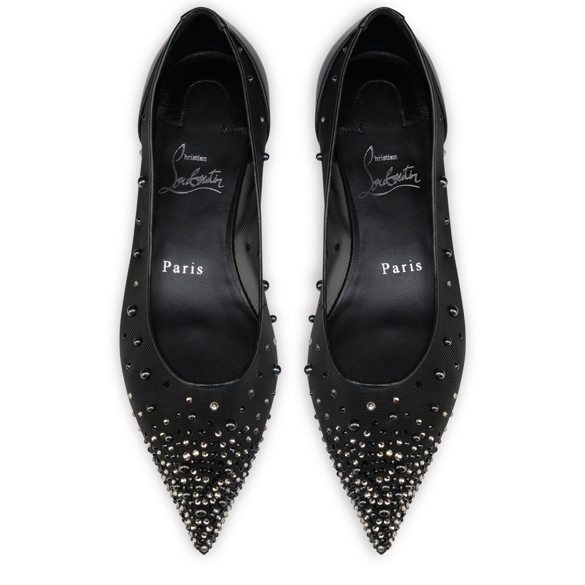 Christian Louboutin Miss Z Degrastrassina Perla Women Shoes | Color Black