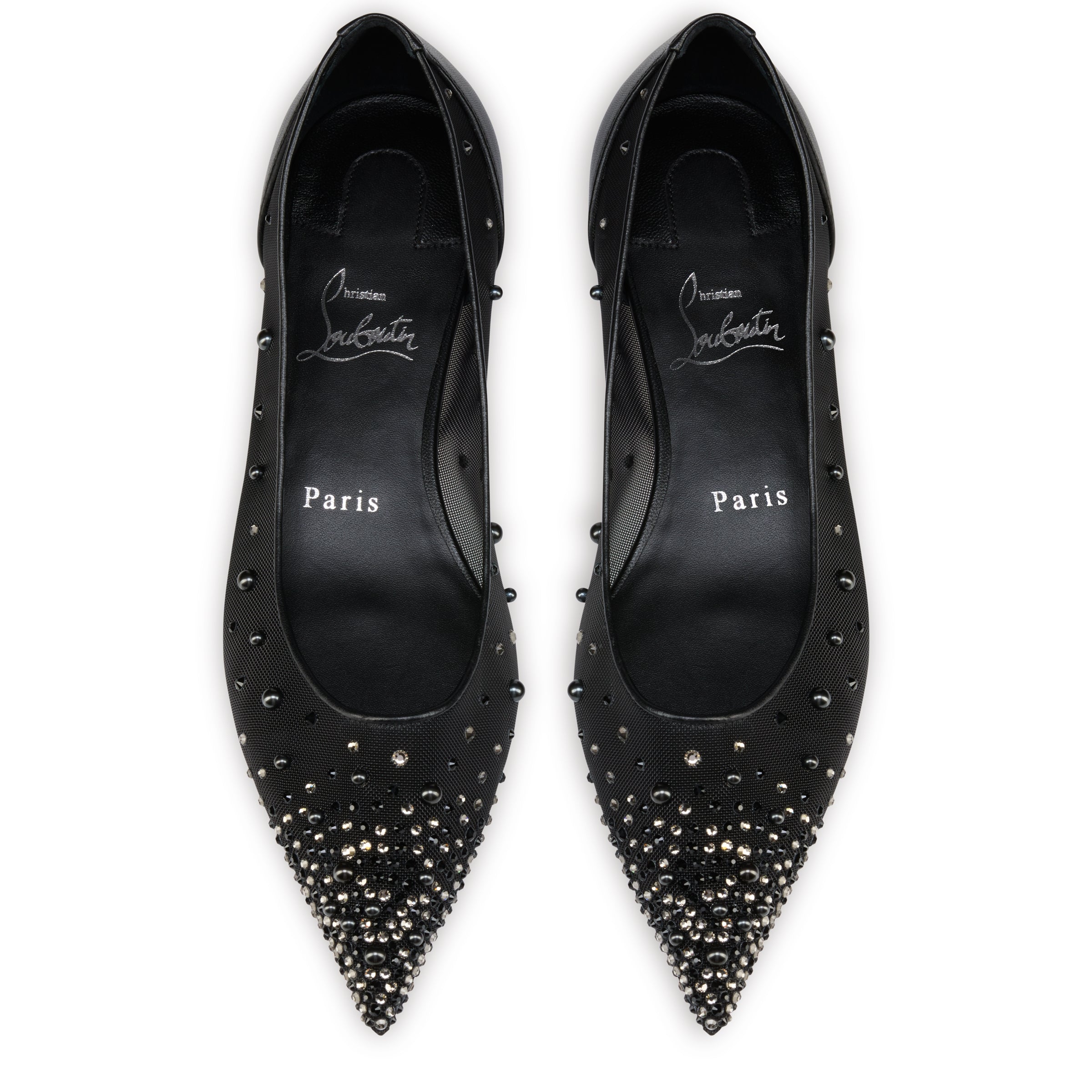 Christian Louboutin Miss Z Degrastrassina Perla Women Shoes | Color Black