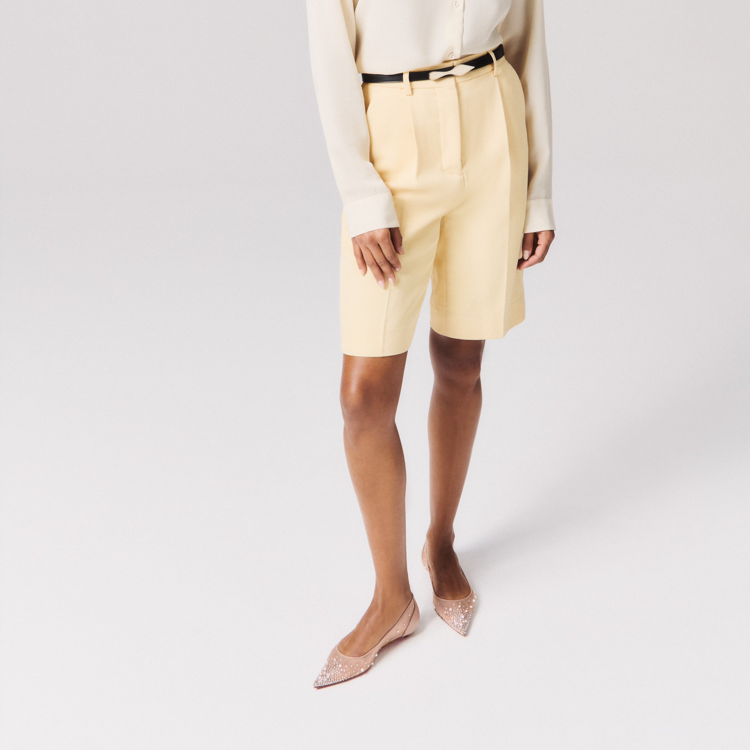 Christian Louboutin Miss Z Degrastrassina Perla Women Shoes | Color Nude