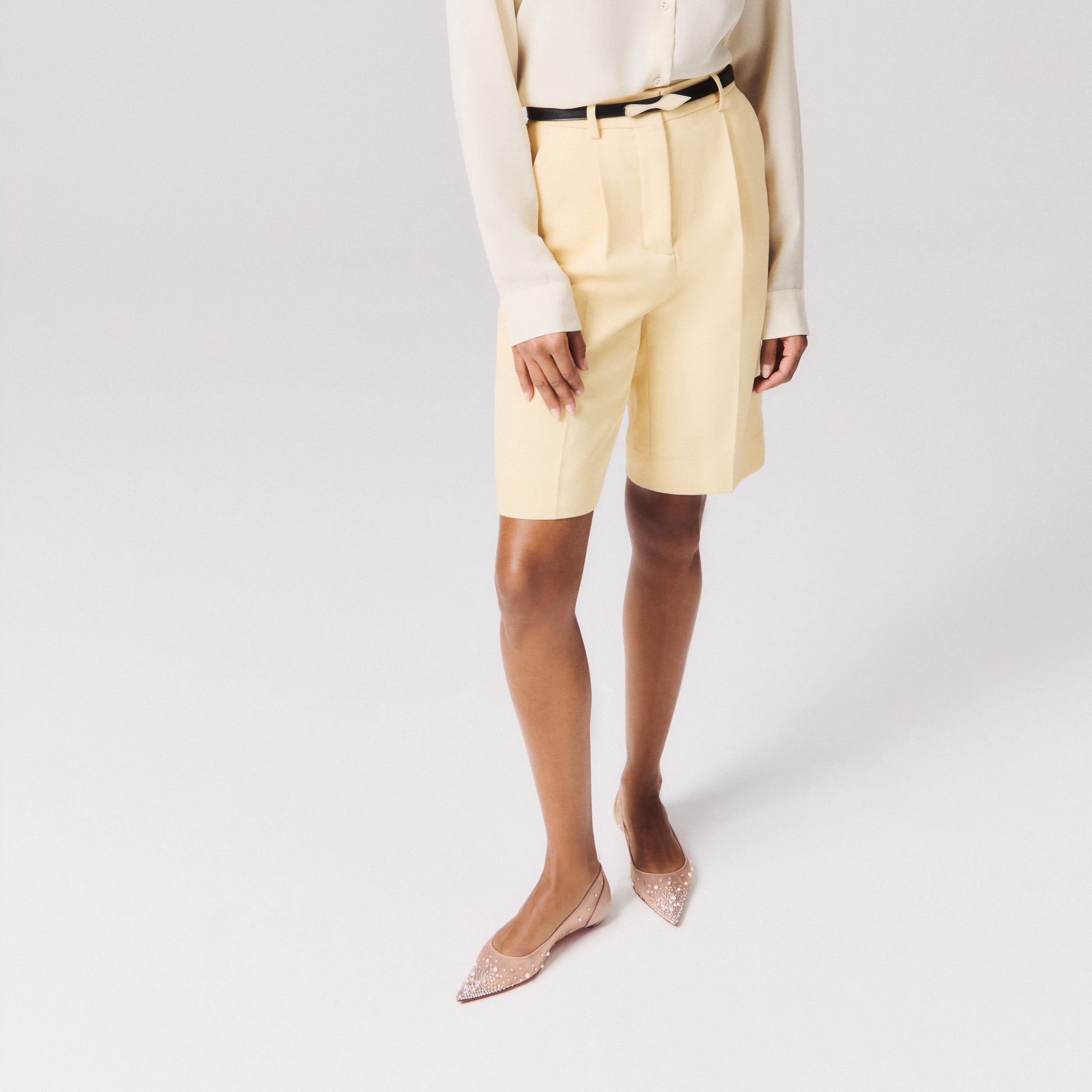 Christian Louboutin Miss Z Degrastrassina Perla Women Shoes | Color Nude