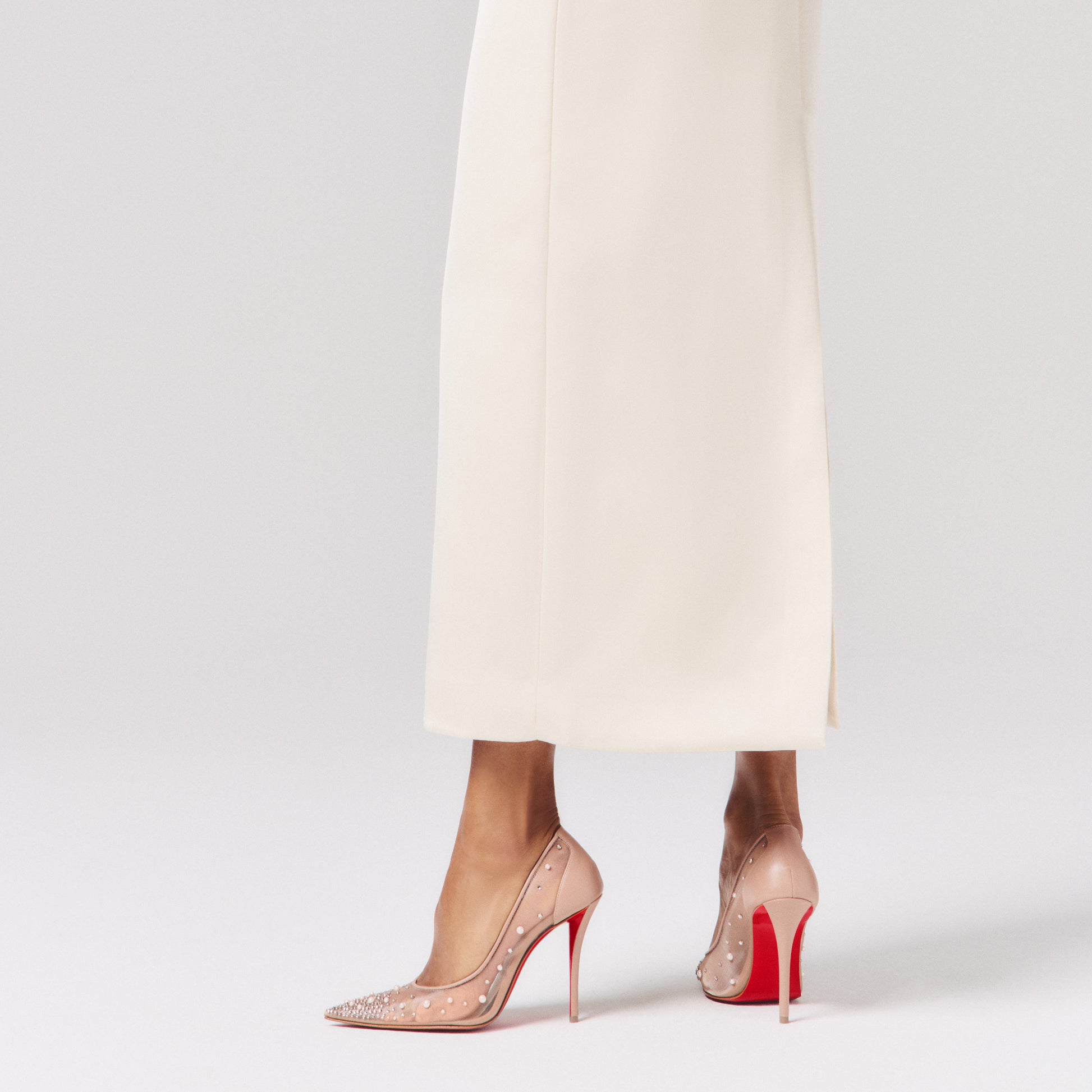 Christian Louboutin Miss Z Degrastrass Perla Women Shoes | Color Nude