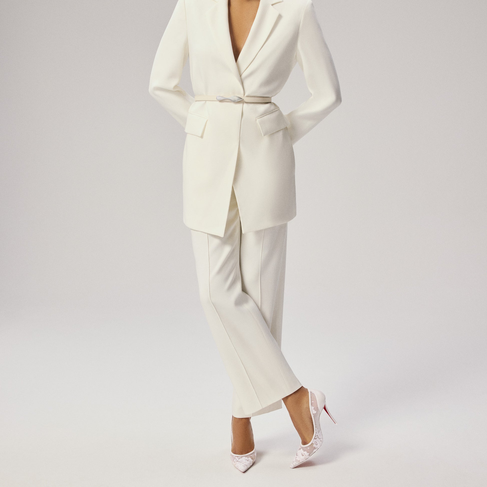 Christian Louboutin Miss Z Mesh Women Shoes | Color White