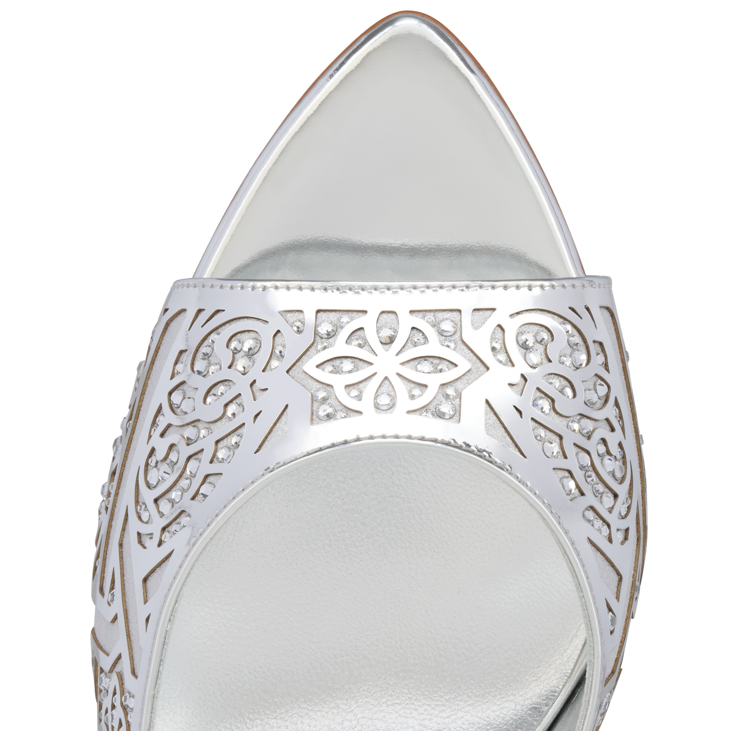 Christian Louboutin Miss Z Mule Carouba Women Shoes | Color Silver