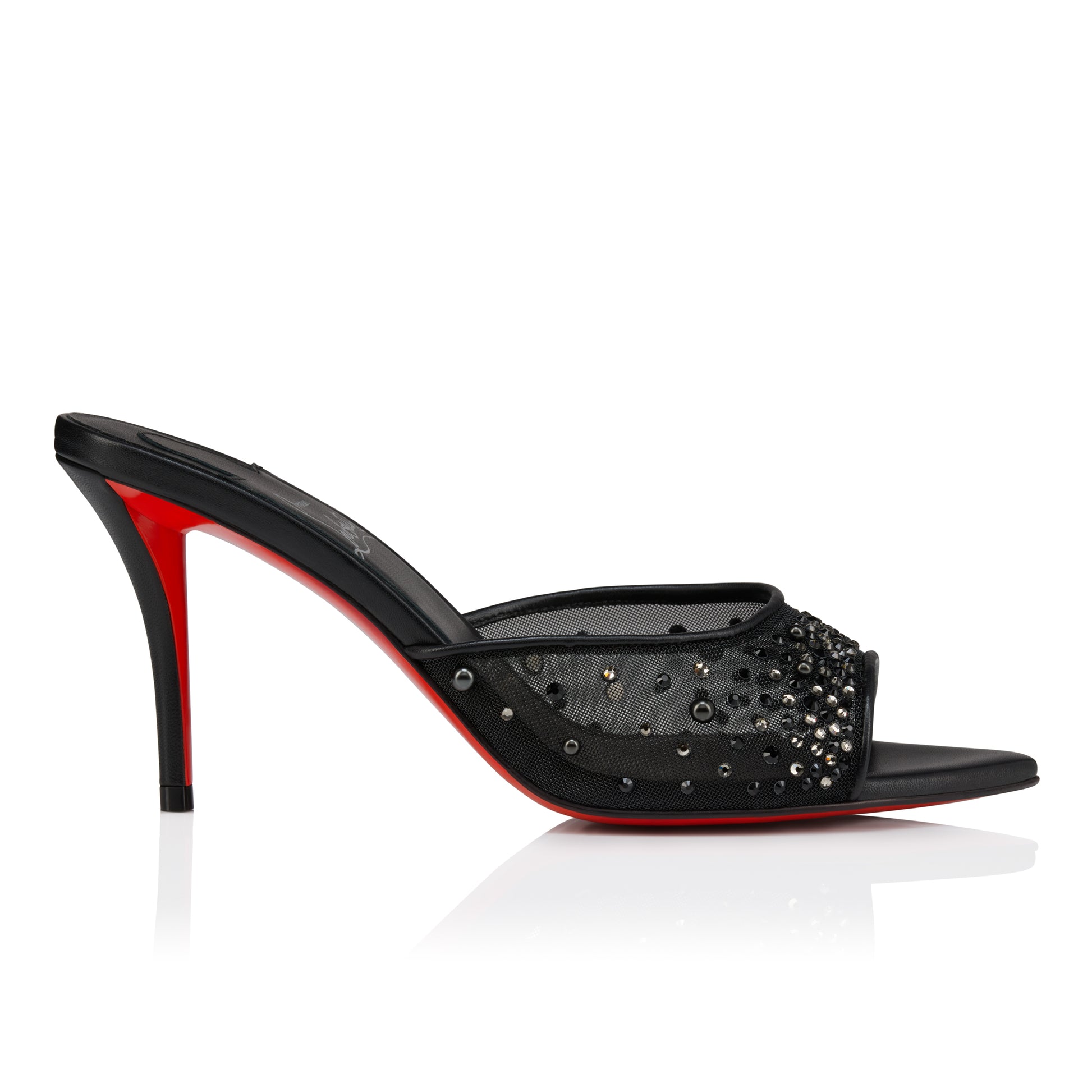 Christian Louboutin Miss Z Mule Degrasstrass Perla Women Shoes | Color Black