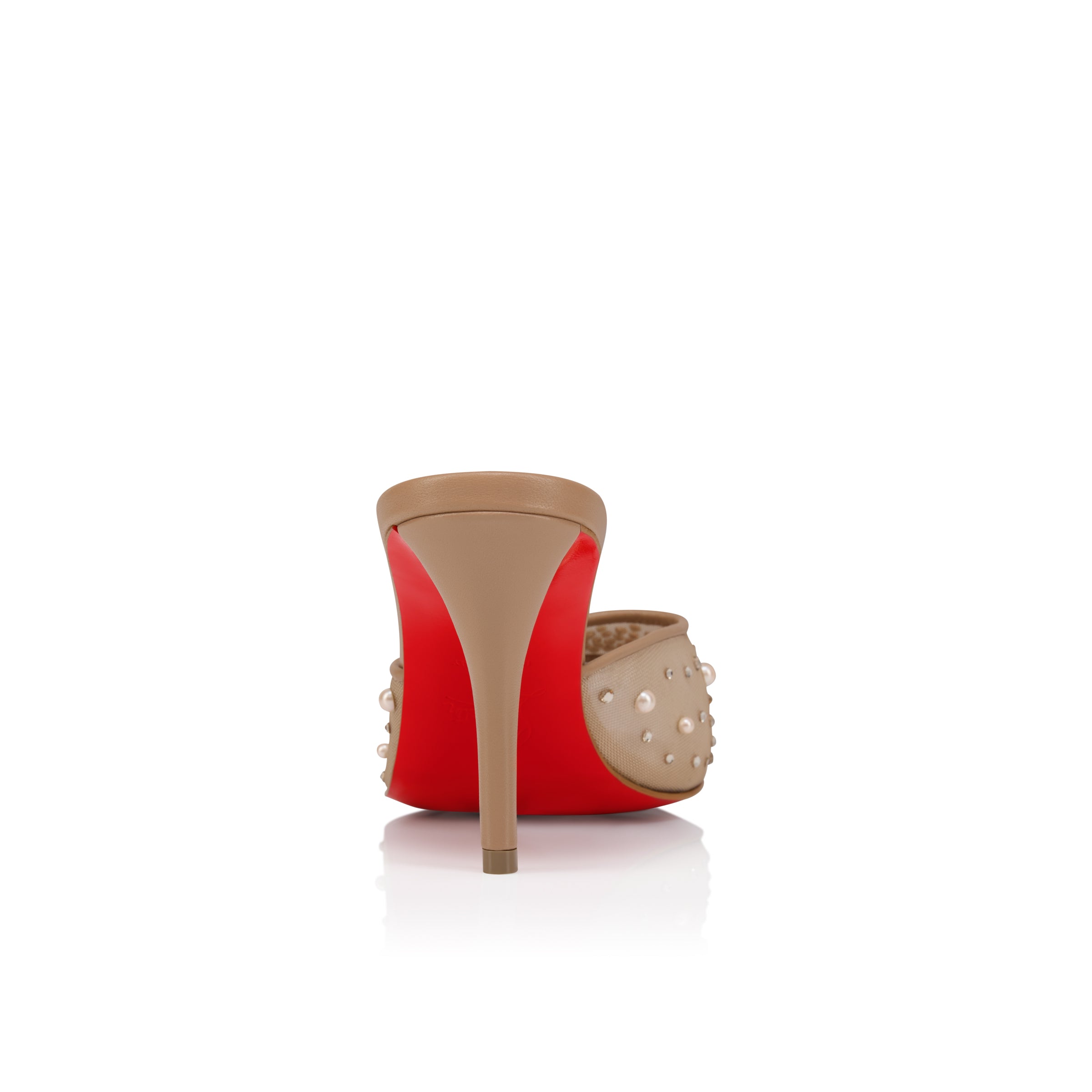 Christian Louboutin Miss Z Mule Degrasstrass Perla Women Shoes | Color Beige