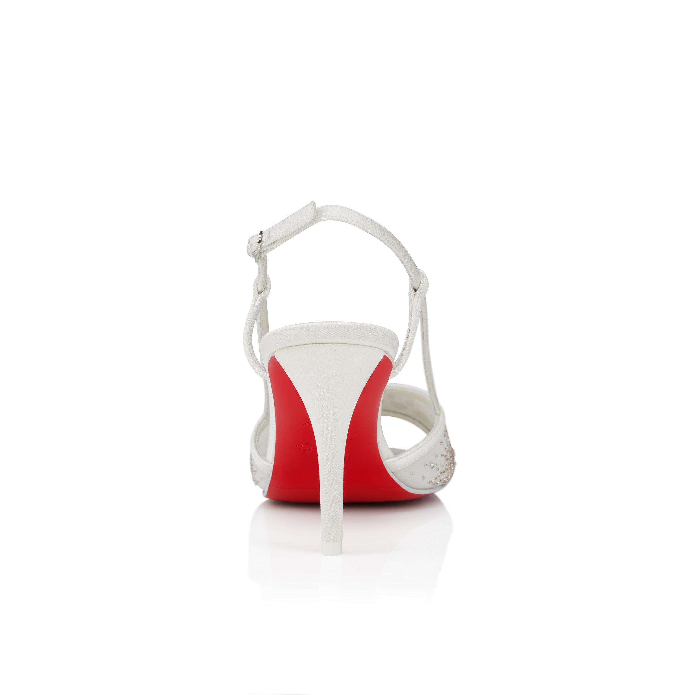 Christian Louboutin Miss Z Sandal Sling Sparkling Women Shoes | Color White