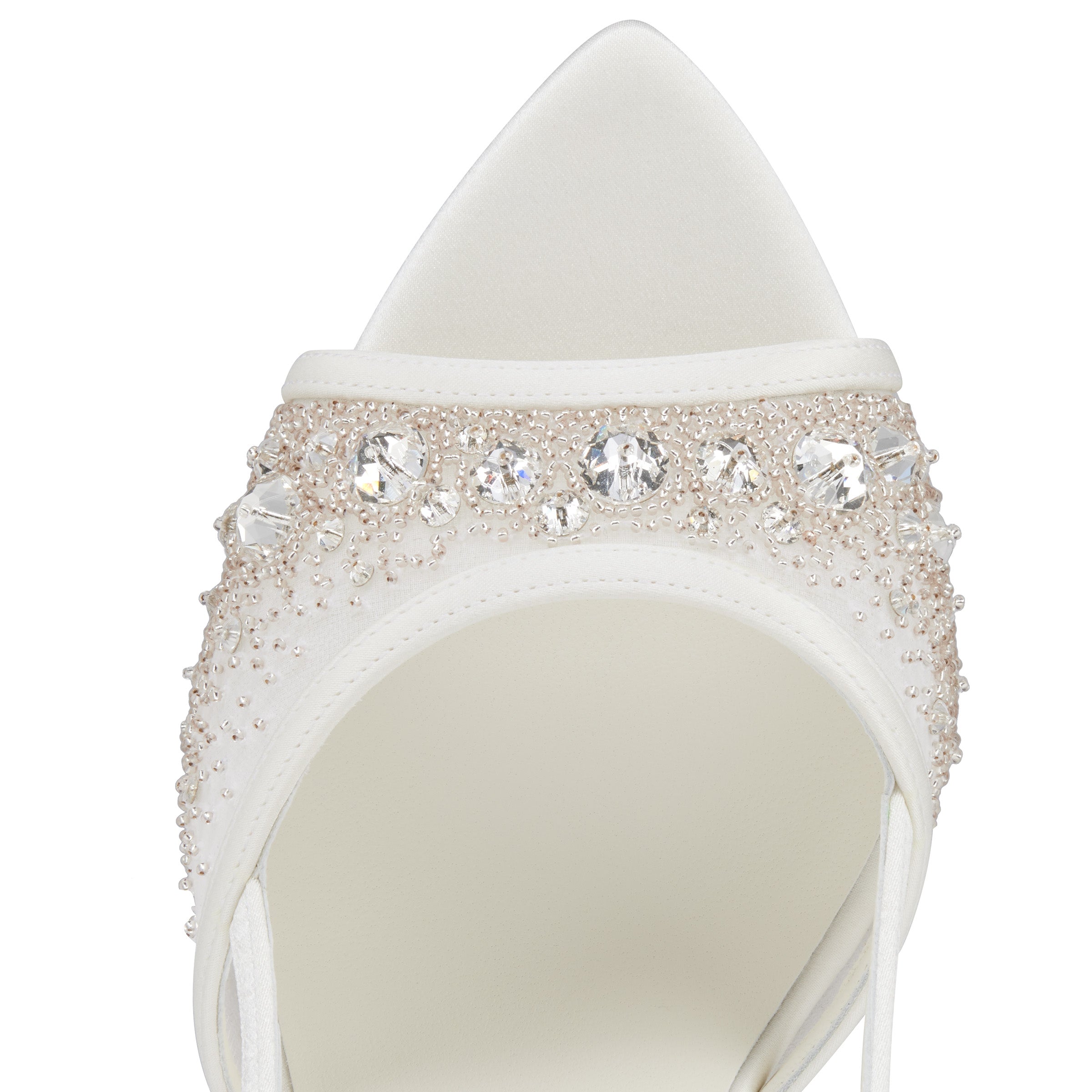 Christian Louboutin Miss Z Sandal Sling Sparkling Women Shoes | Color White