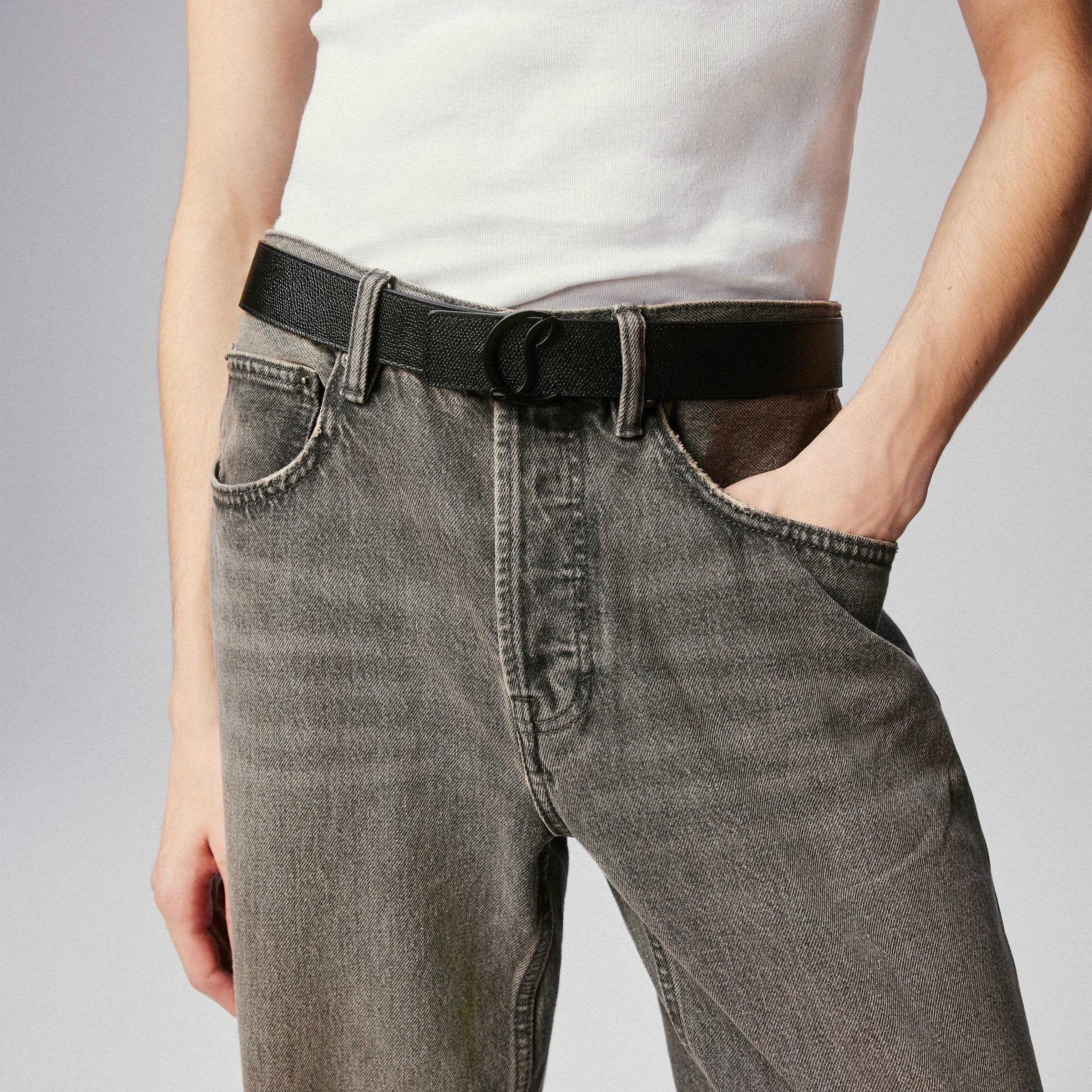 Christian Louboutin Mooncrest Men Belts | Color Black