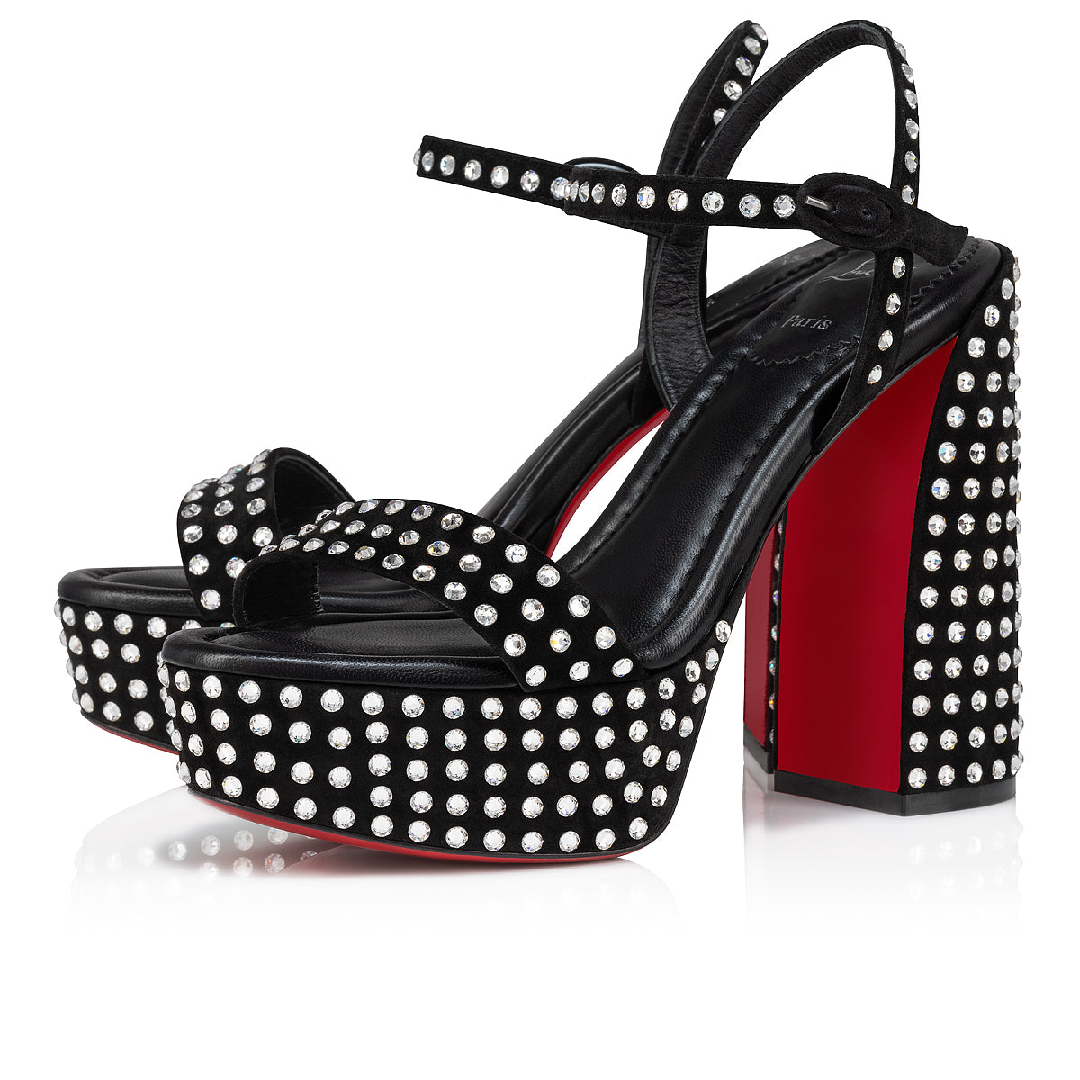 Christian Louboutin Movida Jane Sandal Strass Boum Women Shoes | Color Black