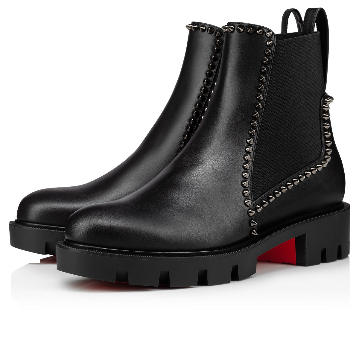 Christian Louboutin Out Lina Spike Lug Women Shoes | Color Black