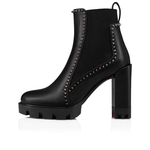 Christian Louboutin Out Line Spike Lug Women Shoes | Color Black