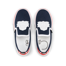 Load image into Gallery viewer, Christian Louboutin Pedrito Boat Crest Kids Unisex Shoes | Color Blue
