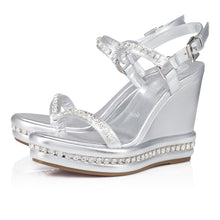 Load image into Gallery viewer, Christian Louboutin Pyrastrass Women Shoes | Color Silver
