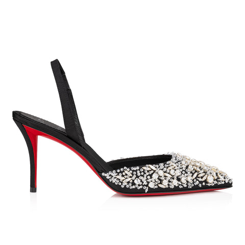 Christian Louboutin Queenissima Sling Women Shoes | Color Black
