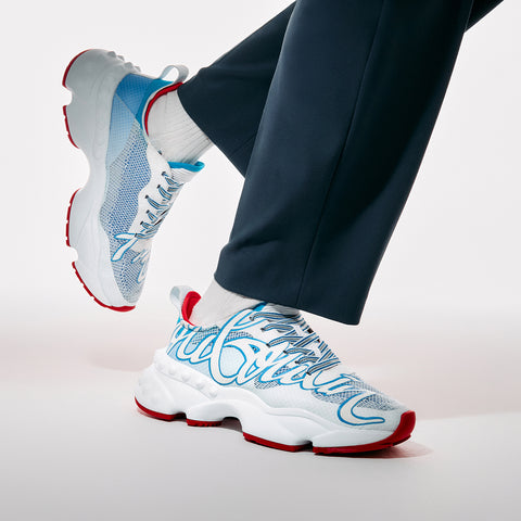 Christian Louboutin Rocknrun Men Shoes | Color Blue