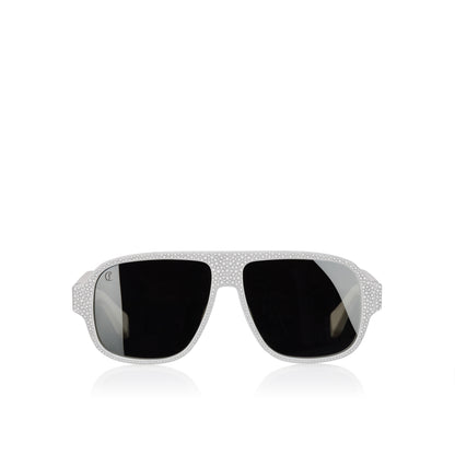 Christian Louboutin Diamond Roller Lb0032 Men Eyewear | Color White