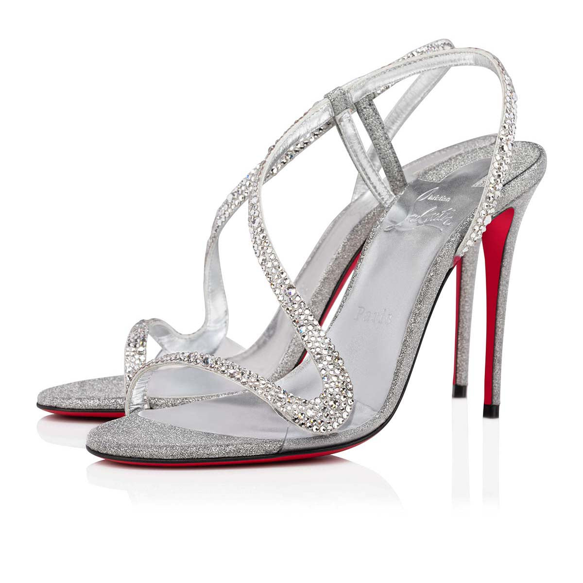 Christian Louboutin Rosalie Strass Women Shoes | Color Silver