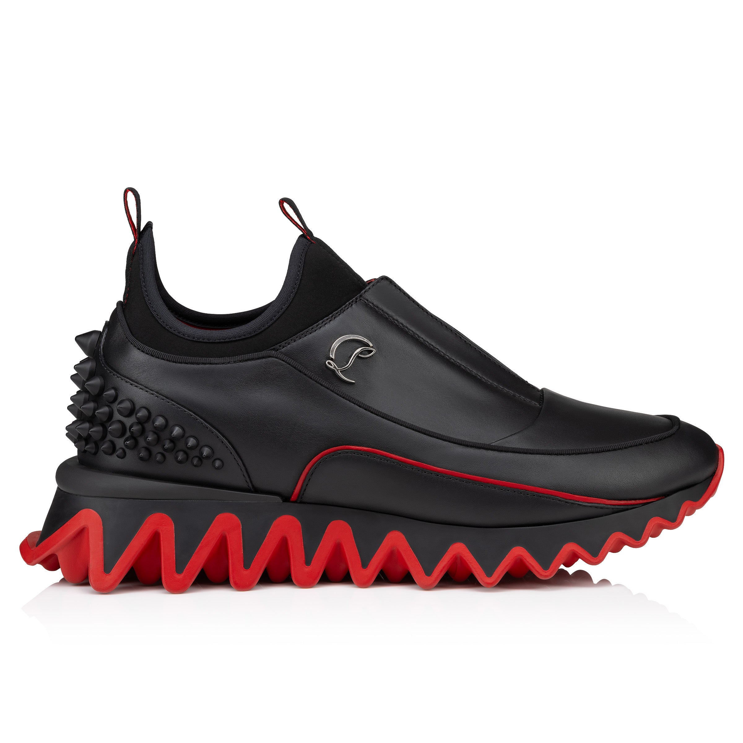 Christian Louboutin Sharkyloub Sp Spikes Men Shoes | Color Black