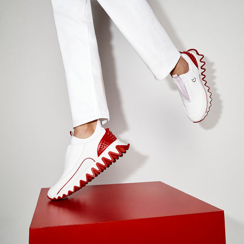 Christian Louboutin Sharkyloub Sp Spikes Men Shoes | Color White