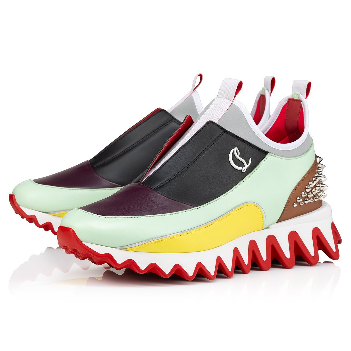 Christian Louboutin Sharkyloub Sp Spikes Men Shoes | Color Multicolor