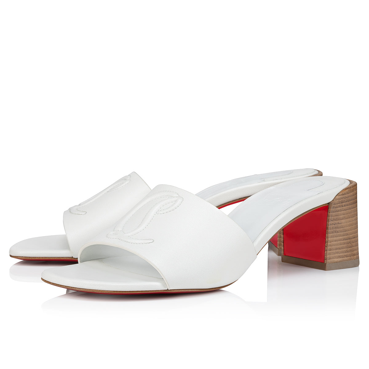 Christian Louboutin So Cl Mule Women Shoes | Color White