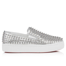 Load image into Gallery viewer, Christian Louboutin Spikeboat Men Shoes | Color Silver
