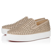 Load image into Gallery viewer, Christian Louboutin Spikeboat Men Shoes | Color Beige
