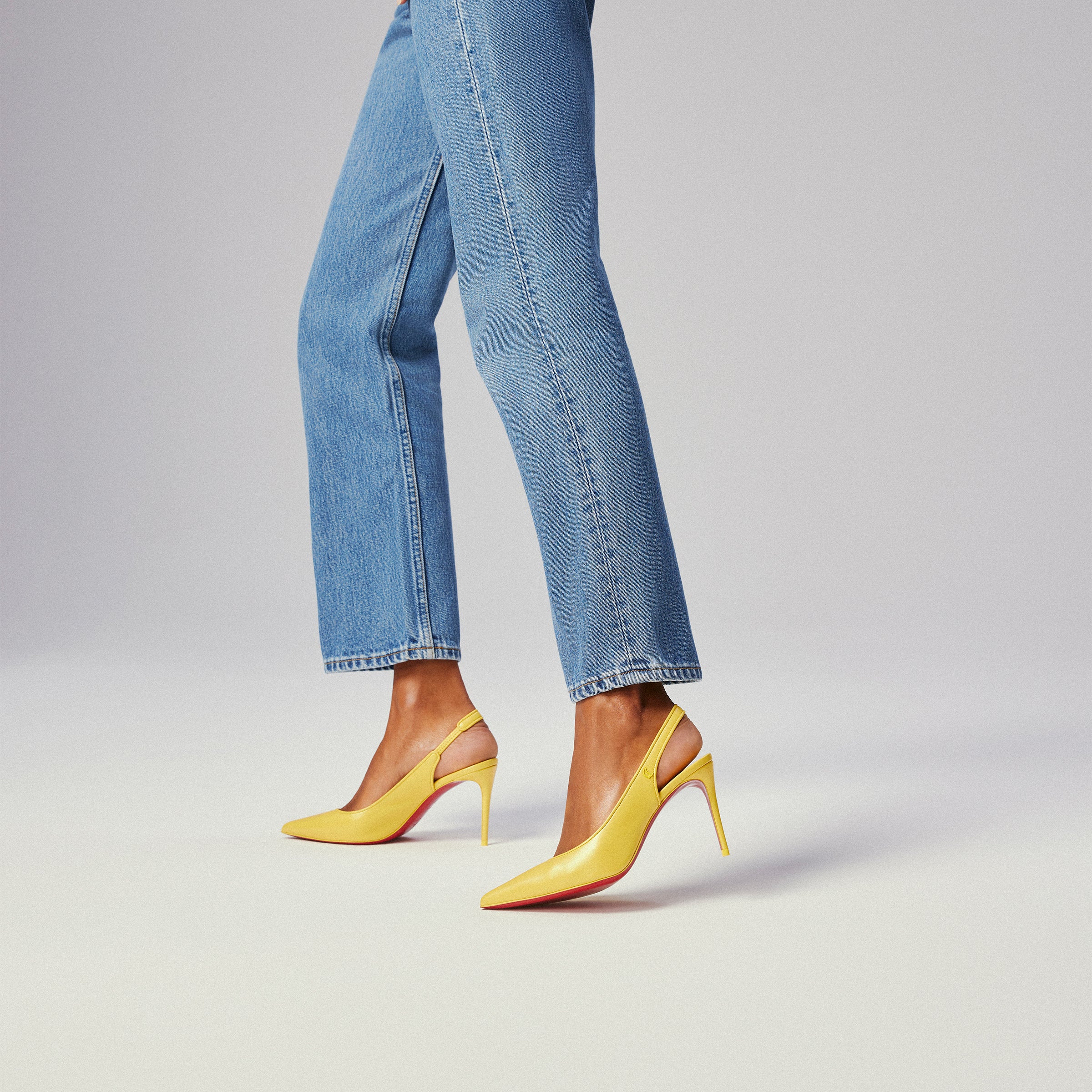 Christian Louboutin Sporty Kate Sling Women Shoes | Color Yellow