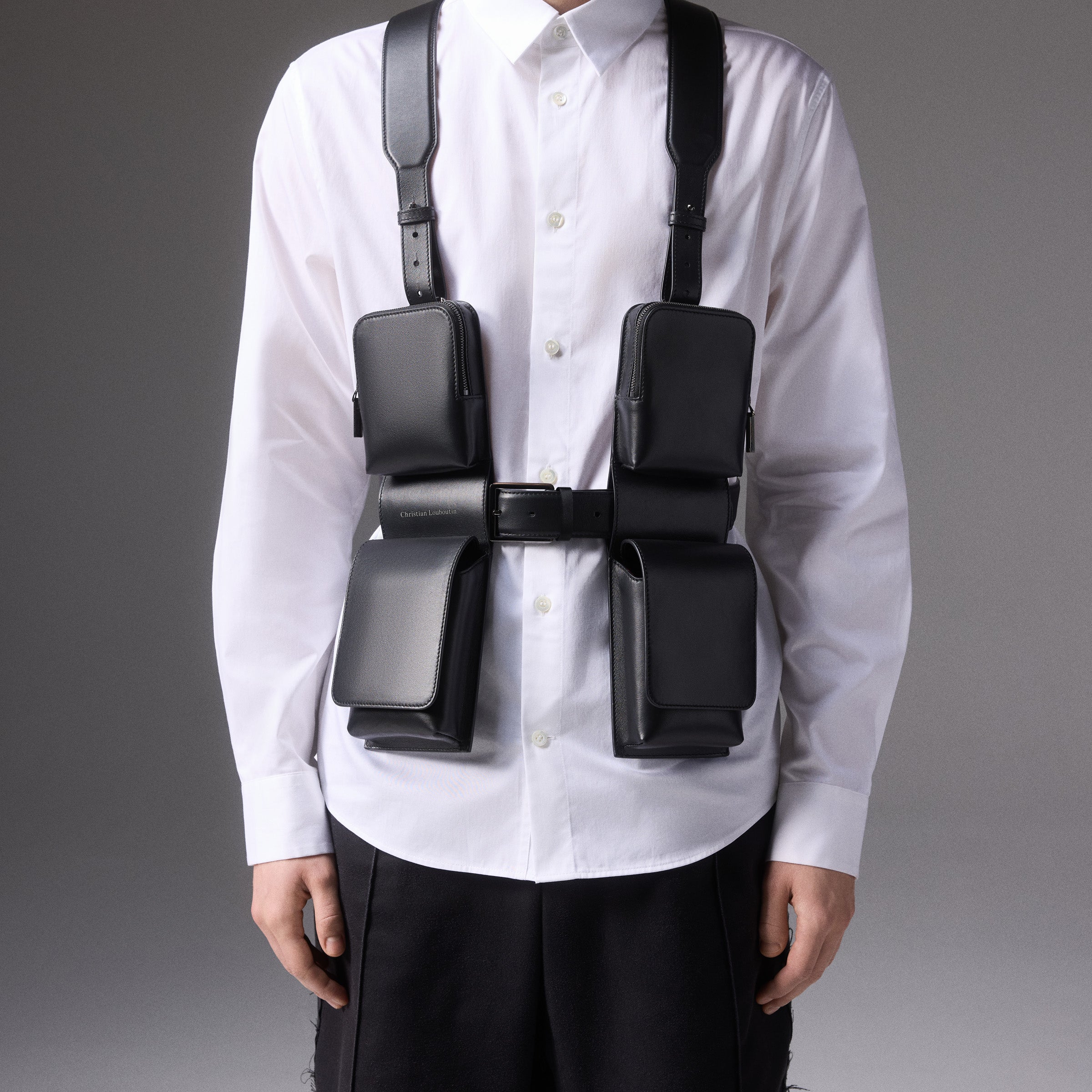 Christian Louboutin Tft-Vi Harness Bag Men Bags | Color Black