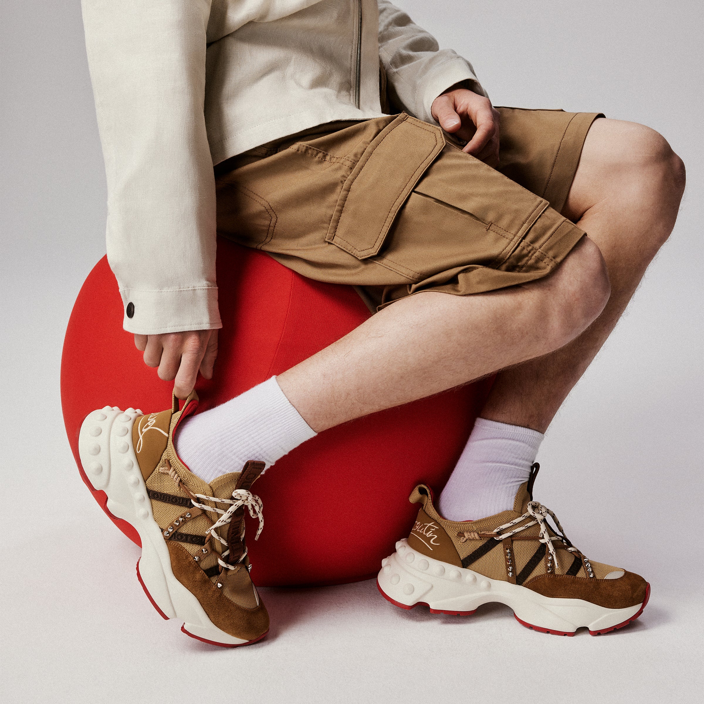 Christian Louboutin Trailnrun Men Shoes | Color Brown