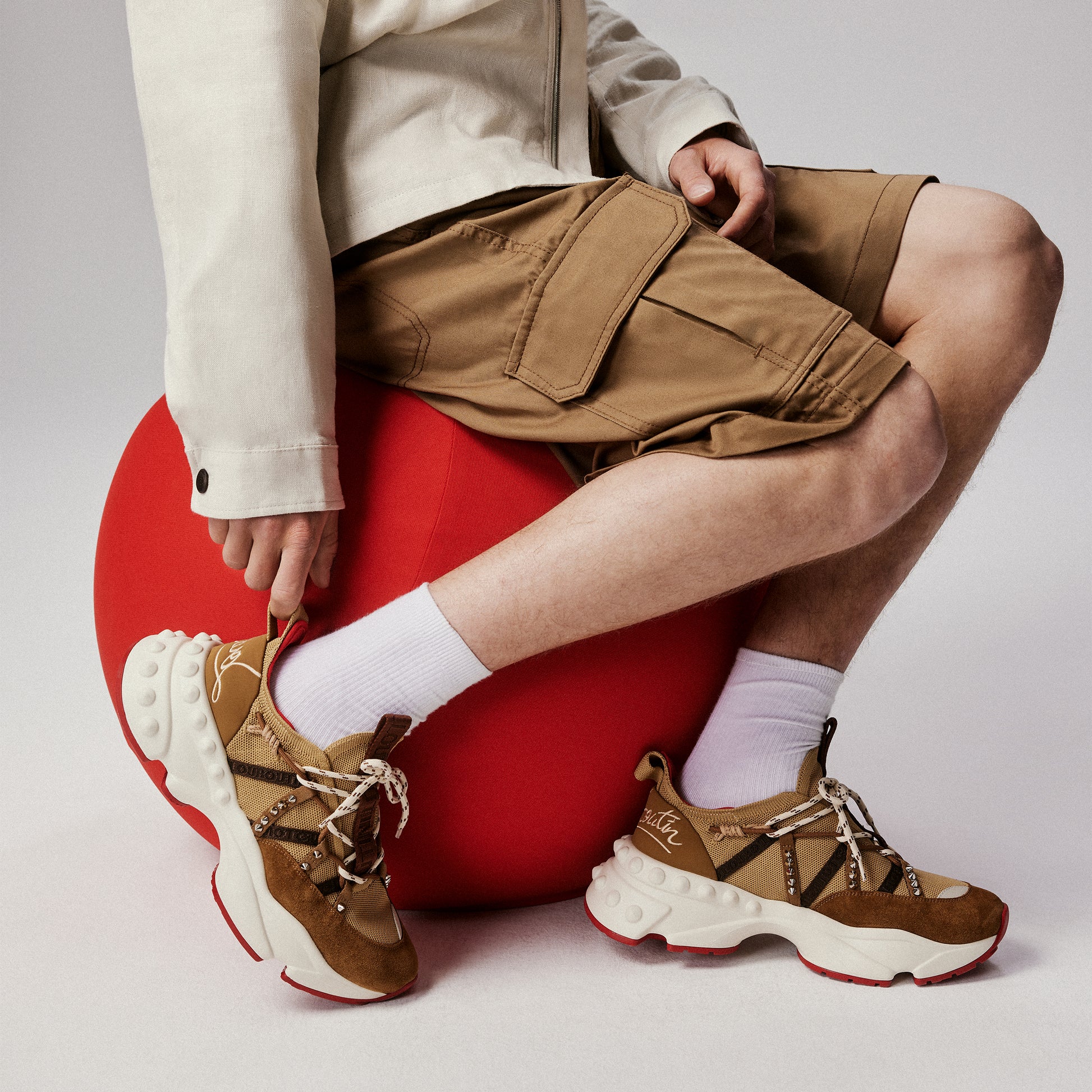 Christian Louboutin Trailnrun Men Shoes | Color Brown