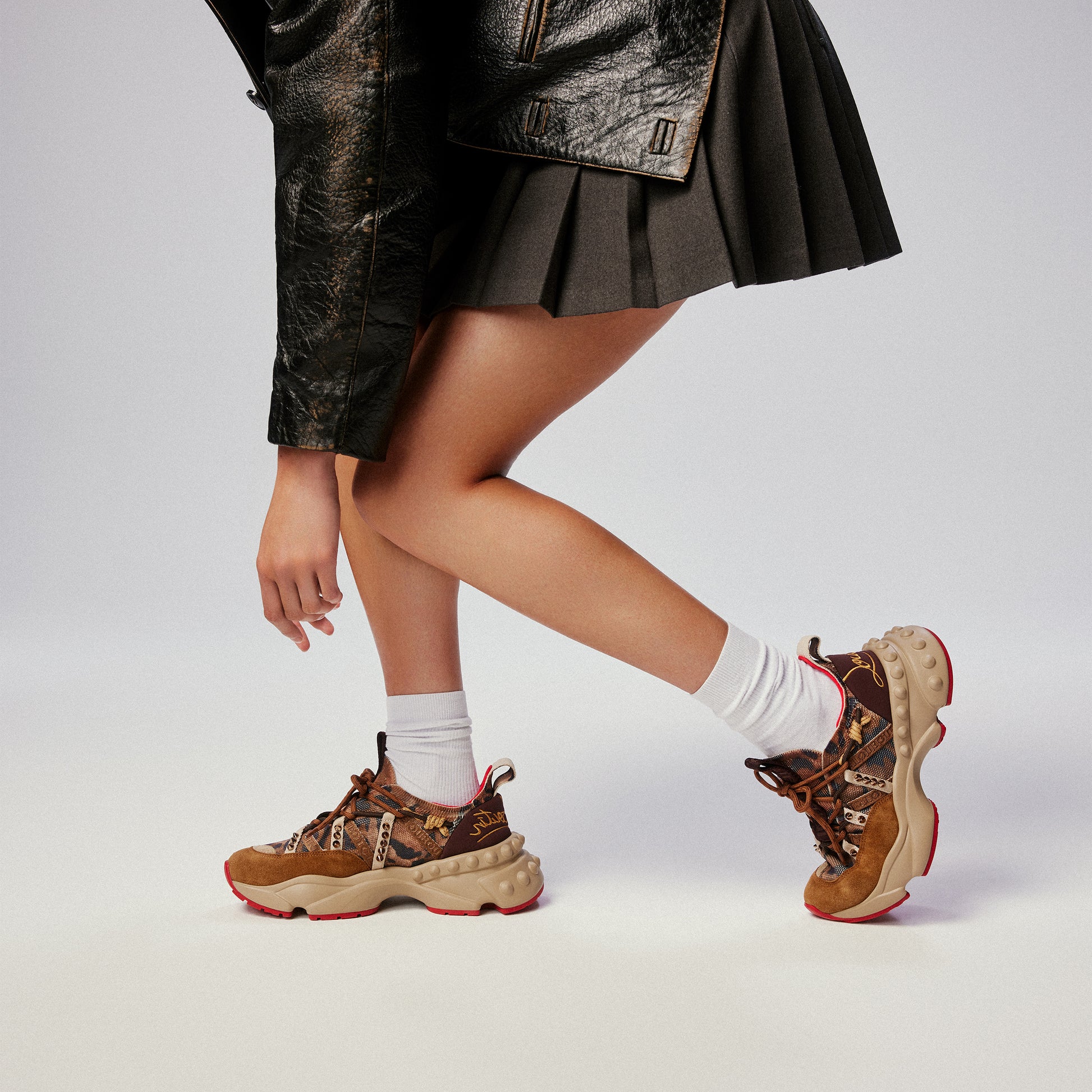 Christian Louboutin Trailnrun Women Shoes | Color Brown