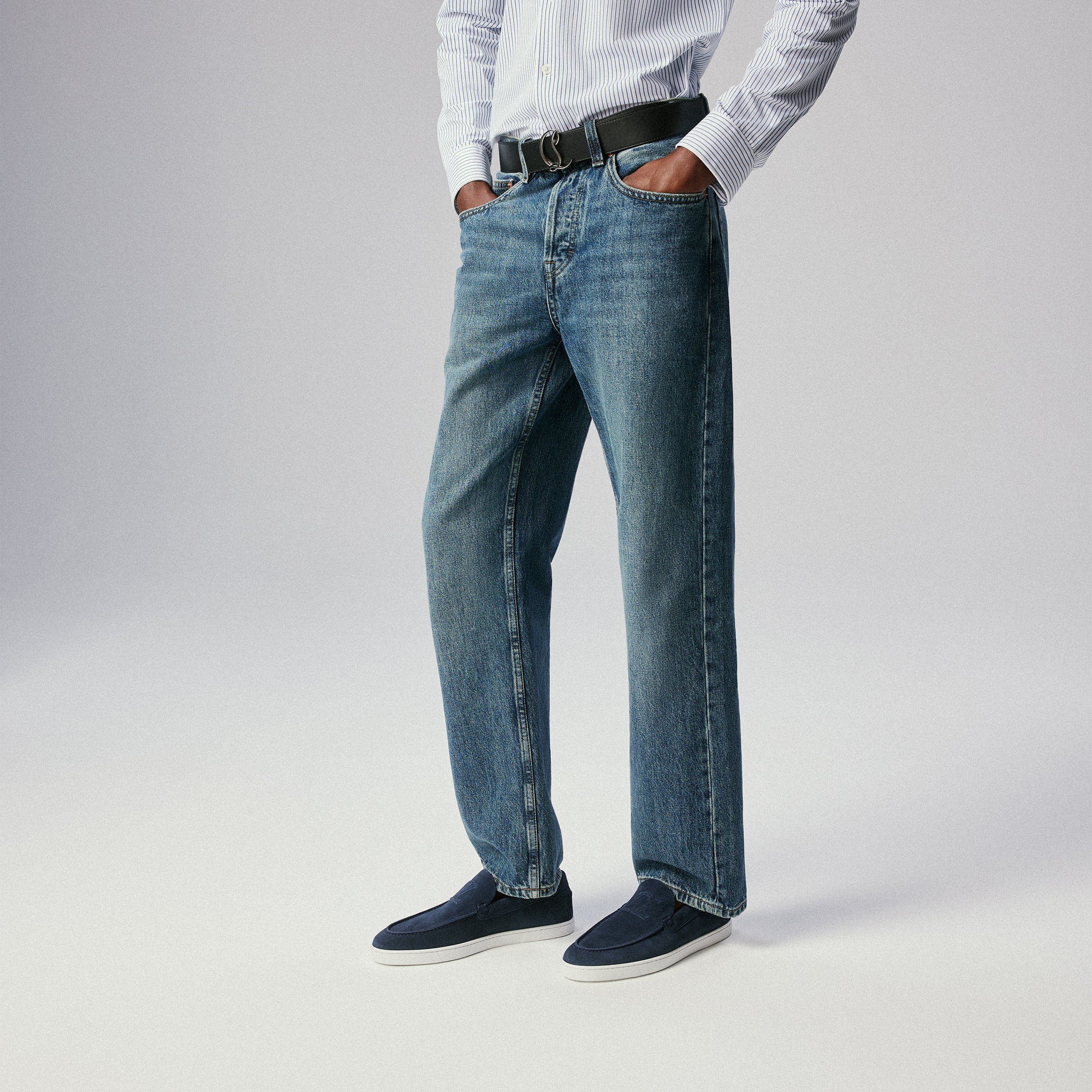 Christian Louboutin Varsiboat Men Shoes | Color Blue