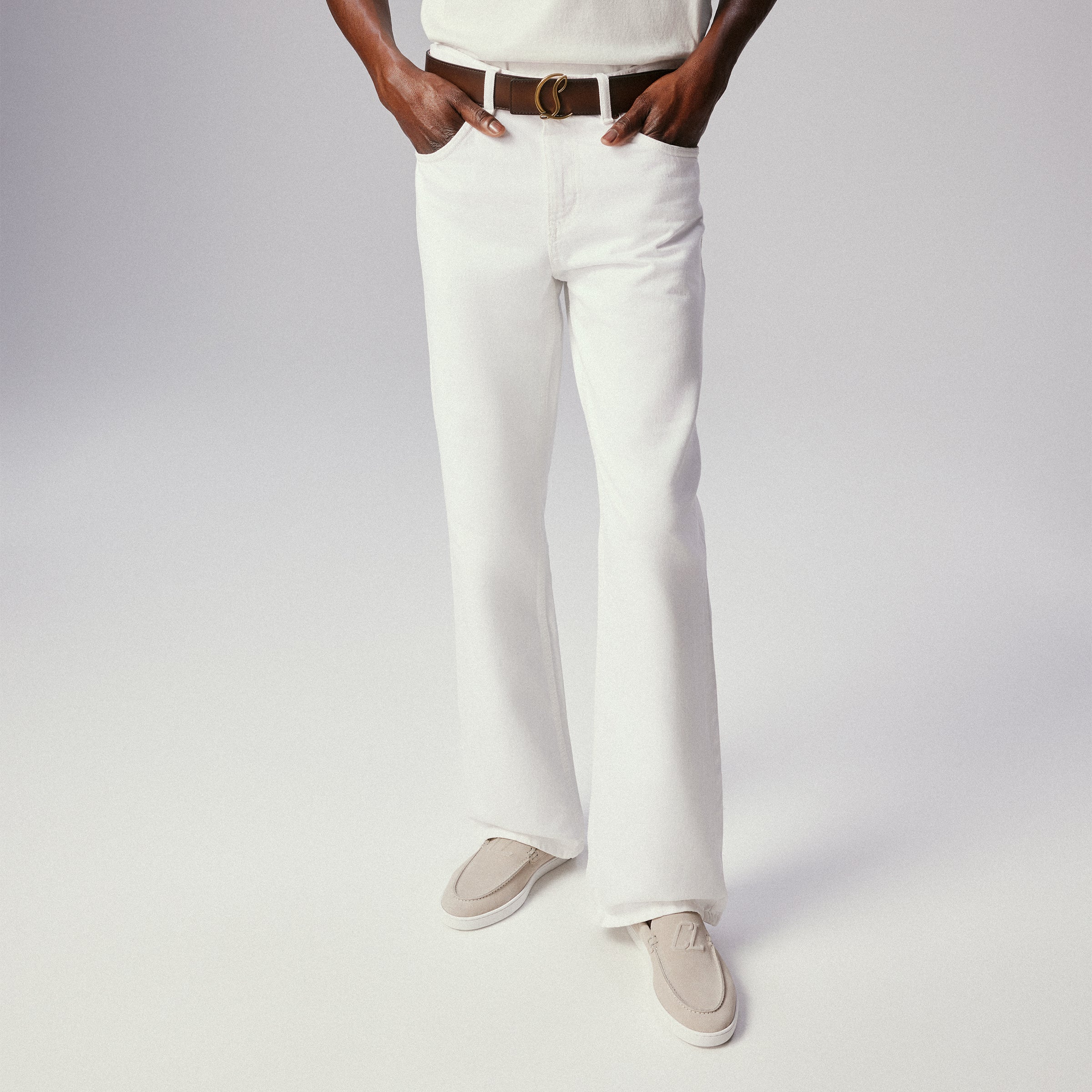 Christian Louboutin Varsiboat Men Shoes | Color Grey