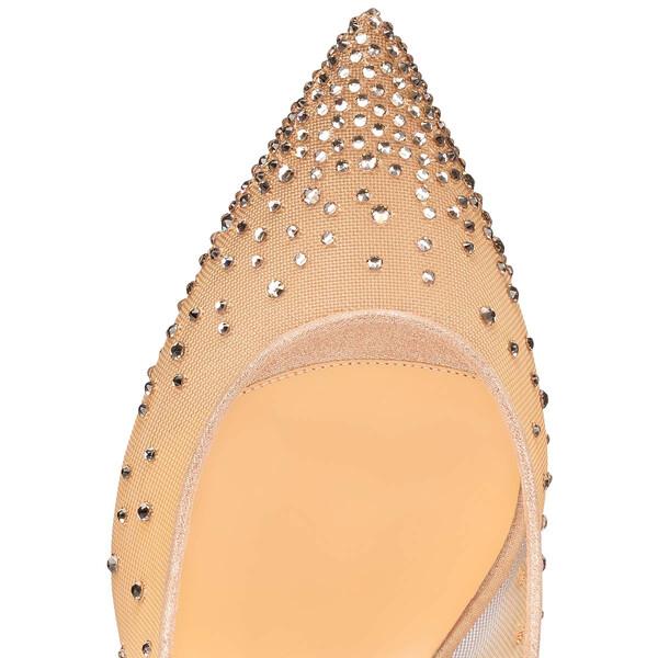 Christian Louboutin Follies Strass Women Shoes | Color Beige