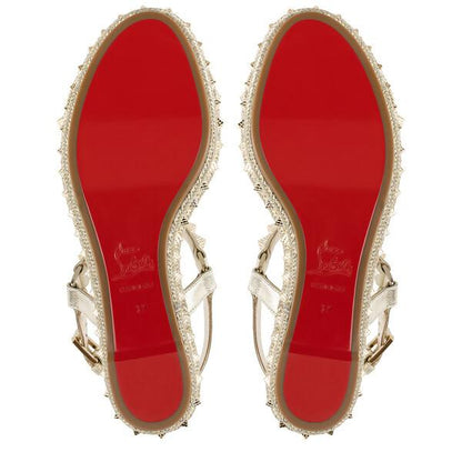 Christian Louboutin Pyraclou Women Shoes | Color Gold