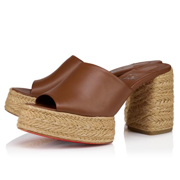 Christian Louboutin Calakala Mule Women Shoes | Color Brown_new