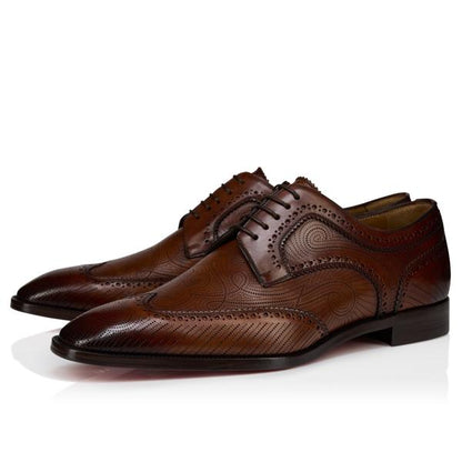 Christian Louboutin Grave Derby Men Shoes | Color Brown New