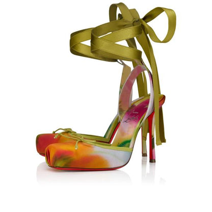 Christian Louboutin Cassia Lace Up Women Shoes | Color Multicolor