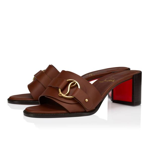 Christian Louboutin Her In Roma Mule Women Shoes | Color Brown New