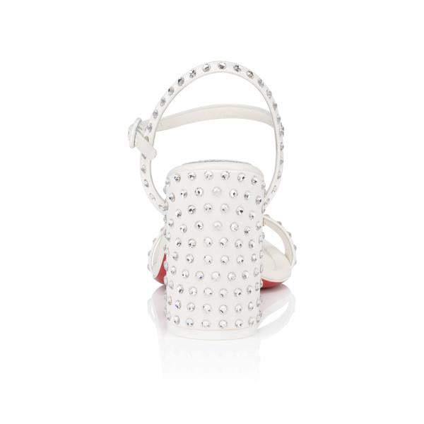 Christian Louboutin Miss Jane Sandal Strass Boum Women Shoes | Color White