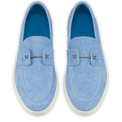 Christian Louboutin Chambeliboat Men Shoes | Color New Blue