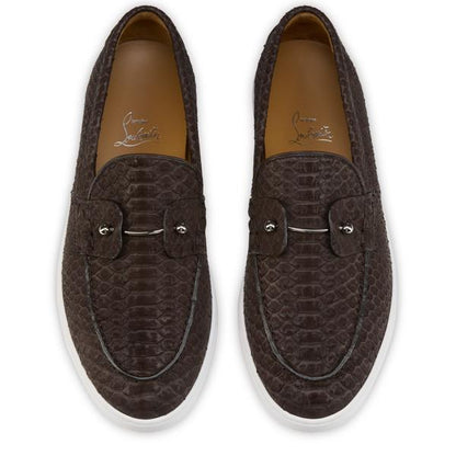 Christian Louboutin Chambeliboat Men Shoes | Color Brown New