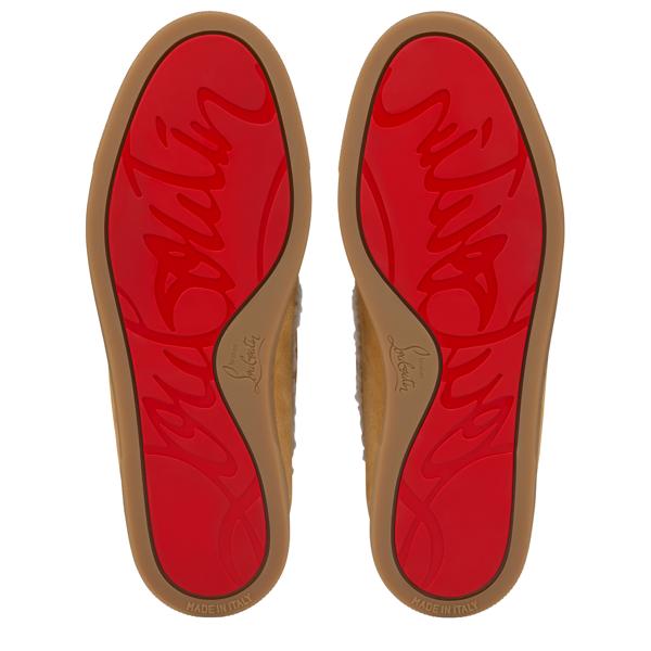 Christian Louboutin Chambeliboat Shearling Donna Women Shoes | Color Brown_new