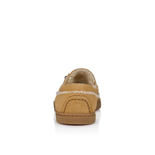 Christian Louboutin Chambeliboat Shearling Donna Women Shoes | Color Brown_new