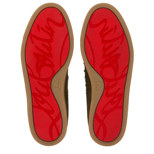 Christian Louboutin Chambeliboat Shearling Men Shoes | Color Bronze