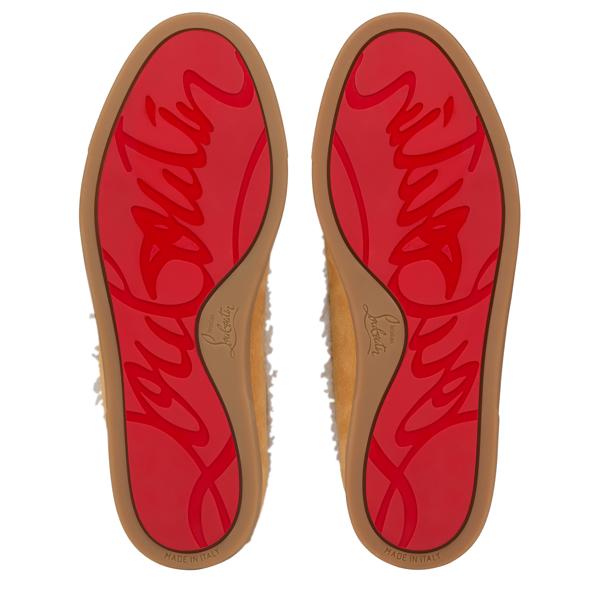 Christian Louboutin Chambeliboat Shearling Men Shoes | Color Brown_new